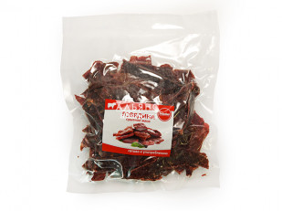 Икра минтая вяленая: Говядина вяленая (строганина)