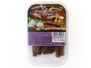 Ухо целое с чесноком (150 гр.): Сурские гренки Чеснок с зеленью (100 гр)