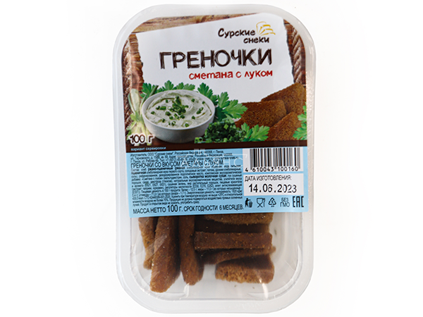 Сурские гренки Сметана с луком (100 гр) в Черкесске