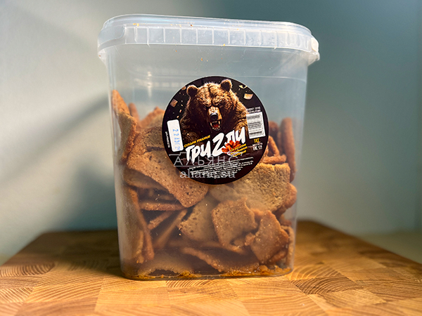 Ведро Ржаные гренки со вкусом Крылышки Барбекю (1 кг) в Черкесске