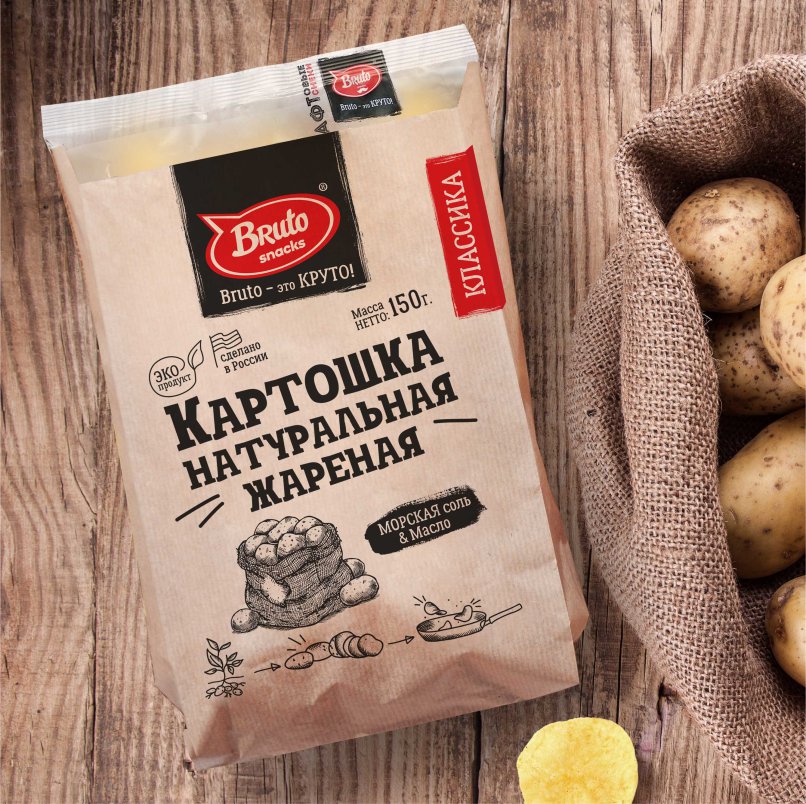 Картофель «Бруто» с солью 130 гр. в Черкесске